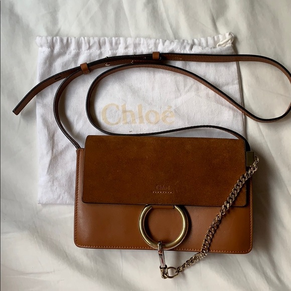 Chloe Handbags - Chloe Small Faye Brown Crossbody Bag
